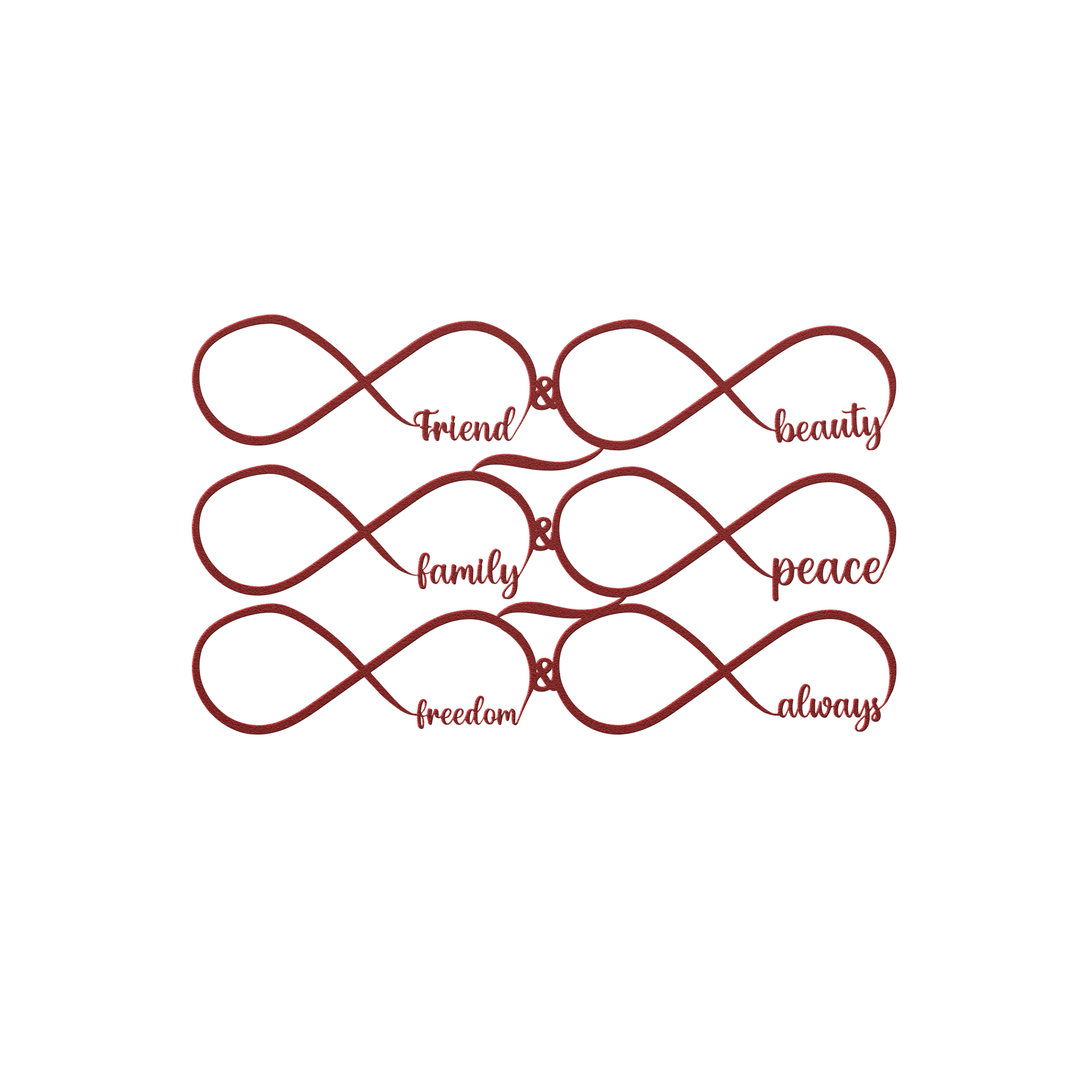 Elegant Infinity Loop Metal Wall Art - Custom Size Decor