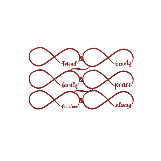 Elegant Infinity Loop Metal Wall Art - Custom Size Decor