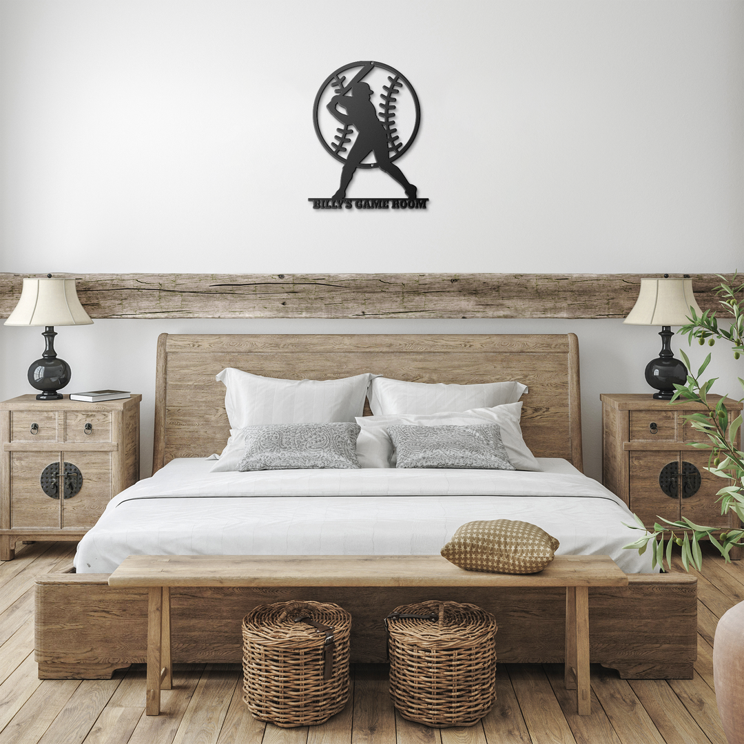 Baseball Metal Wall Art - Personalized Home Decor