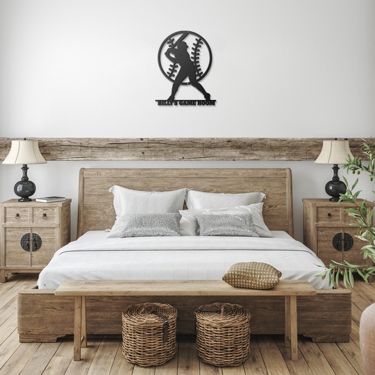 Baseball Metal Wall Art - Personalized Home Decor
