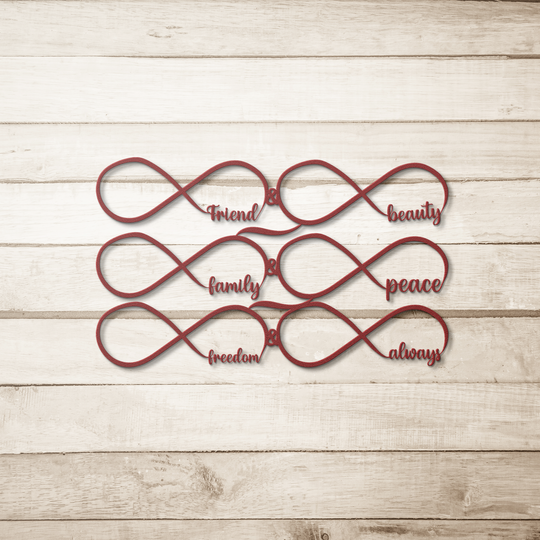Elegant Infinity Loop Metal Wall Art - Custom Size Decor