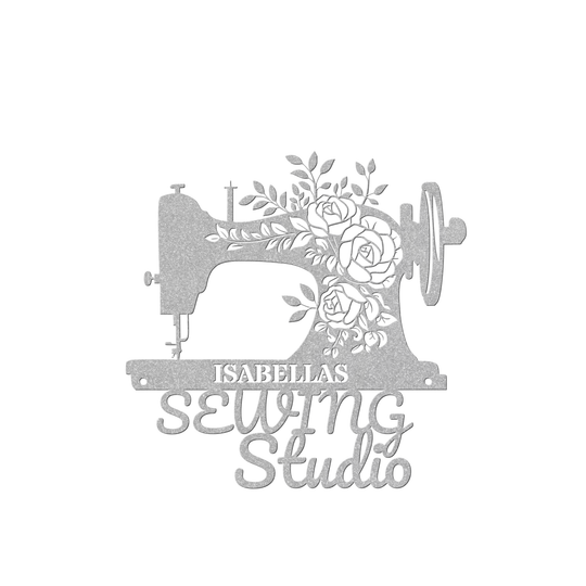 Personalized Custom Sewing Studio Metal Wall Art