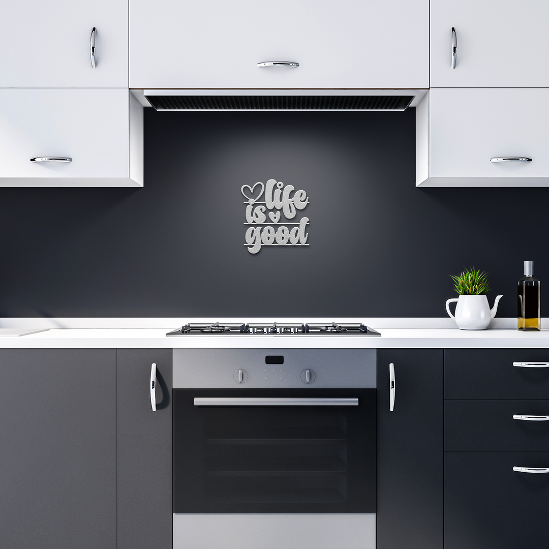 Elegant Metal Wall Decor - Life is Good Quote