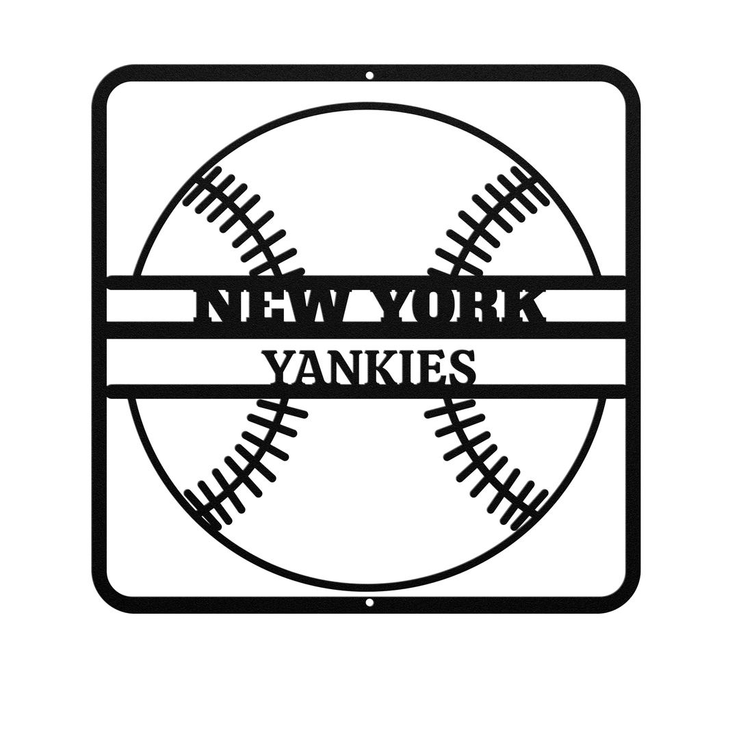 Custom Metal Baseball Sign - Rustic Sports Decor