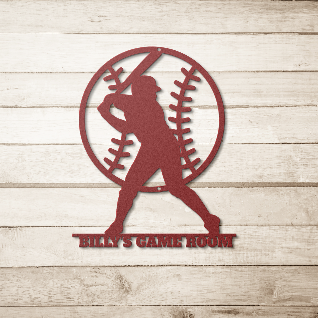 Baseball Metal Wall Art - Personalized Home Decor