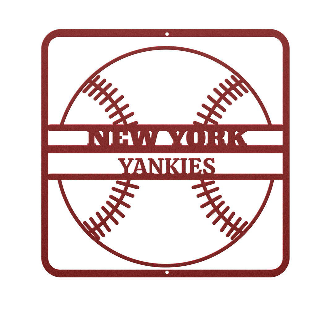 Custom Metal Baseball Sign - Rustic Sports Decor