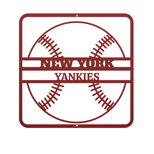 Custom Metal Baseball Sign - Rustic Sports Decor