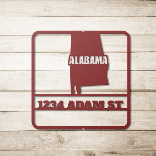 Alabama Customized Metal state map, personalized