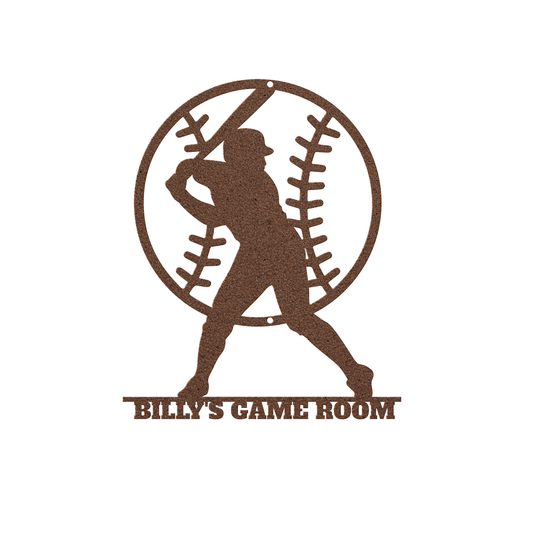 Baseball Metal Wall Art - Personalized Home Decor