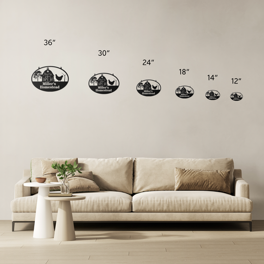 Personalized Farmhouse Metal Wall Art for Country Homes