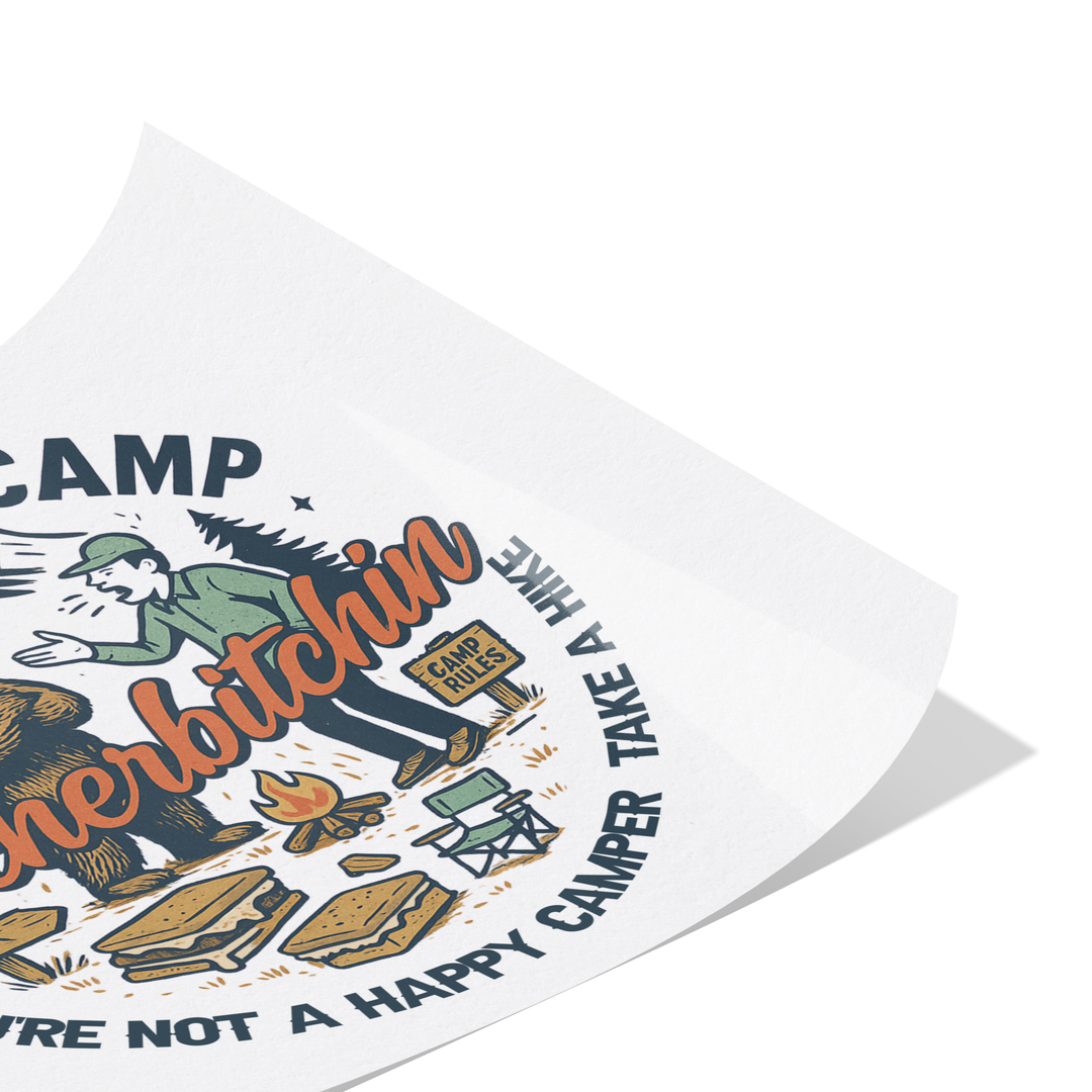 Retro camping humor Poster: 24x18