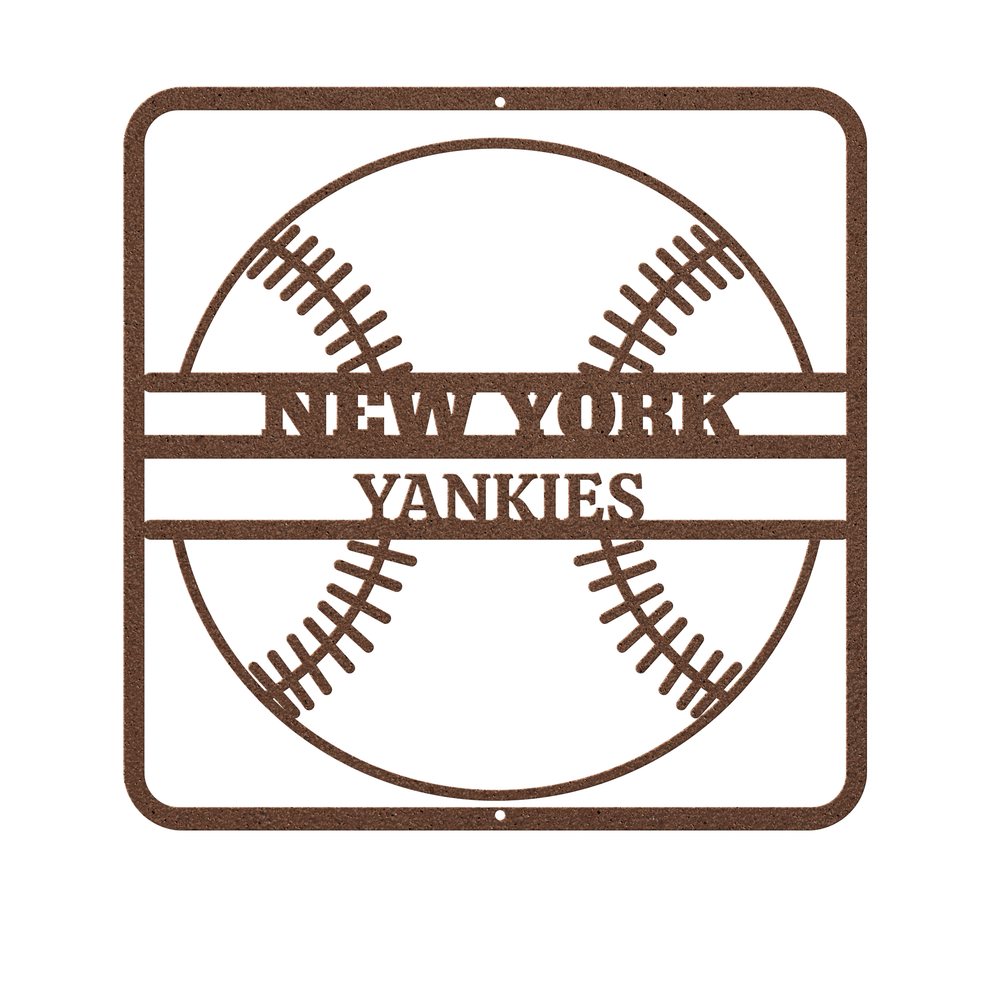 Custom Metal Baseball Sign - Rustic Sports Decor