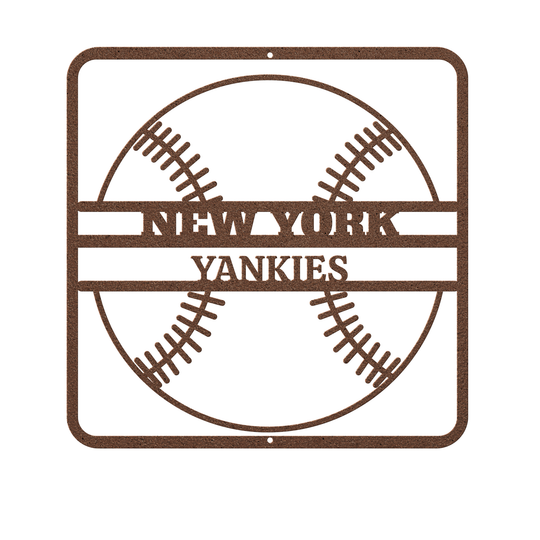 Custom Metal Baseball Sign - Rustic Sports Decor