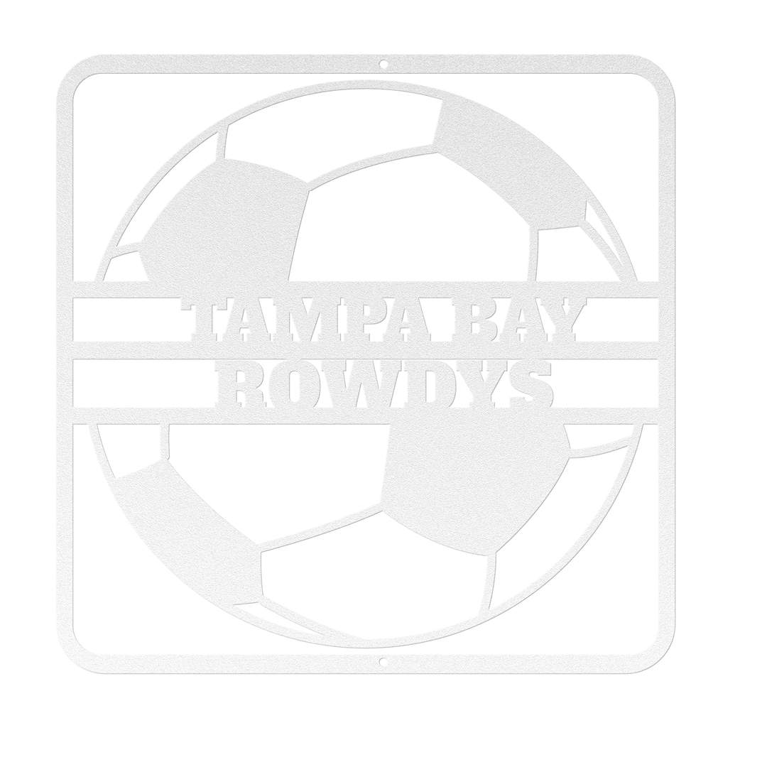 Personalized Soccer Metal Wall Art - Custom Name Decor