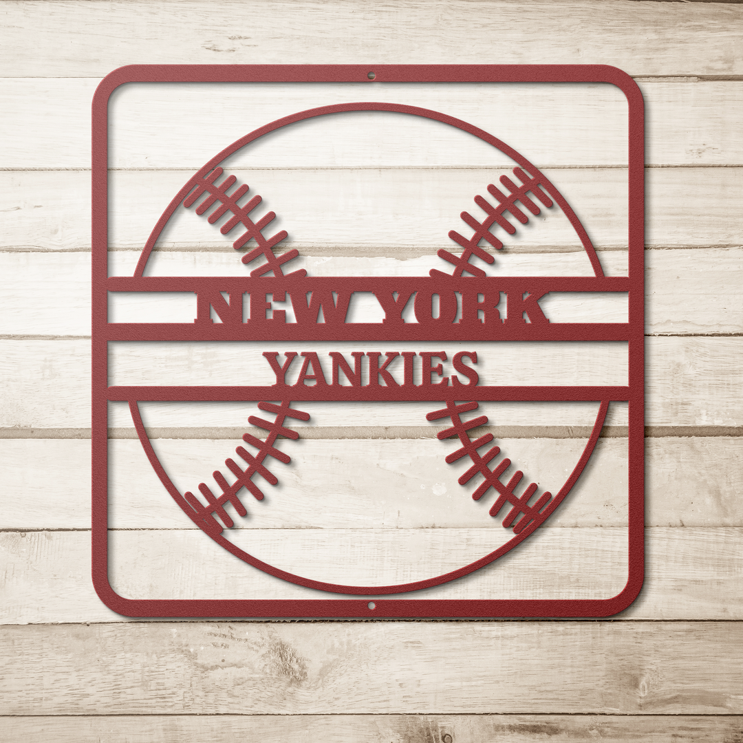 Custom Metal Baseball Sign - Rustic Sports Decor