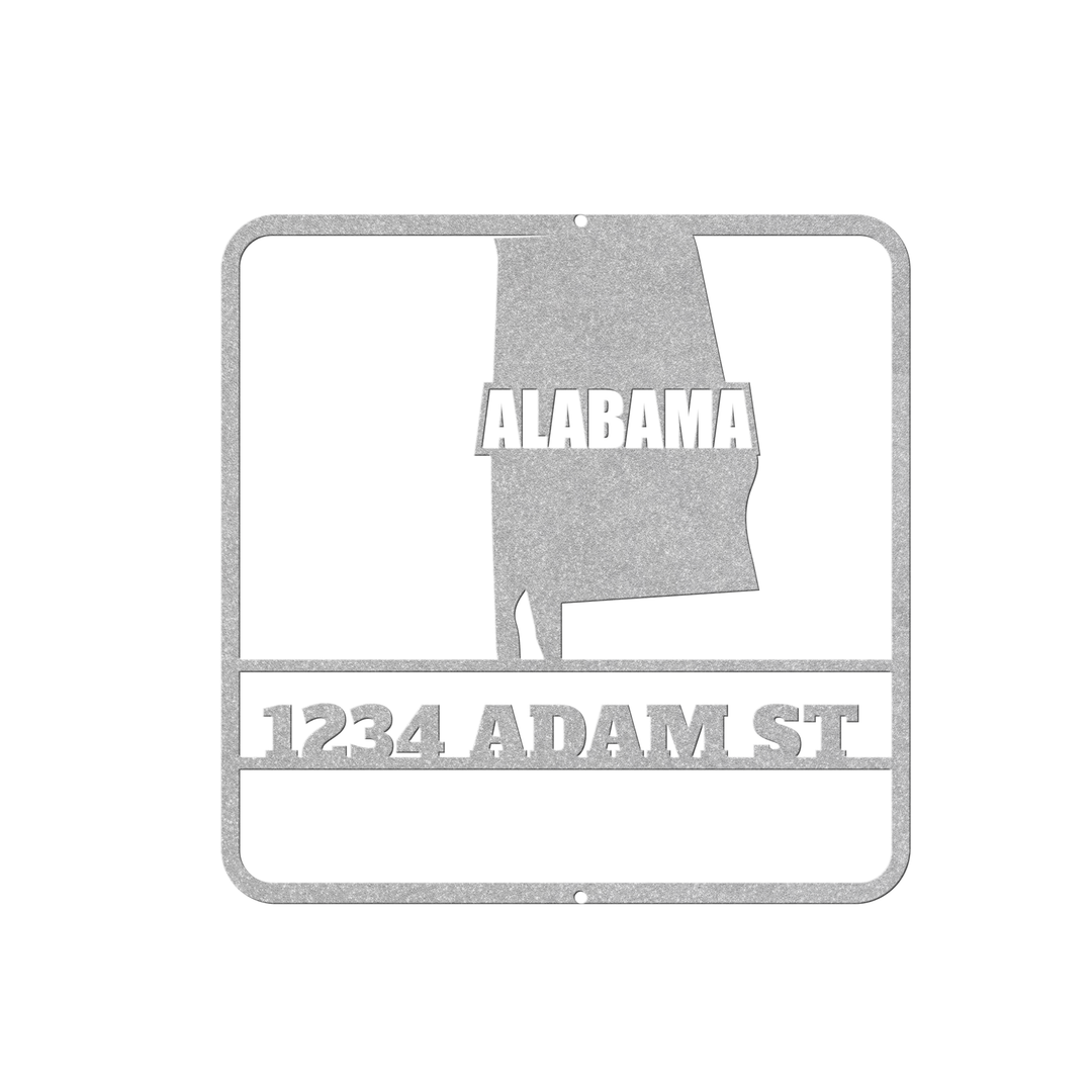 Alabama Customized Metal state map, personalized