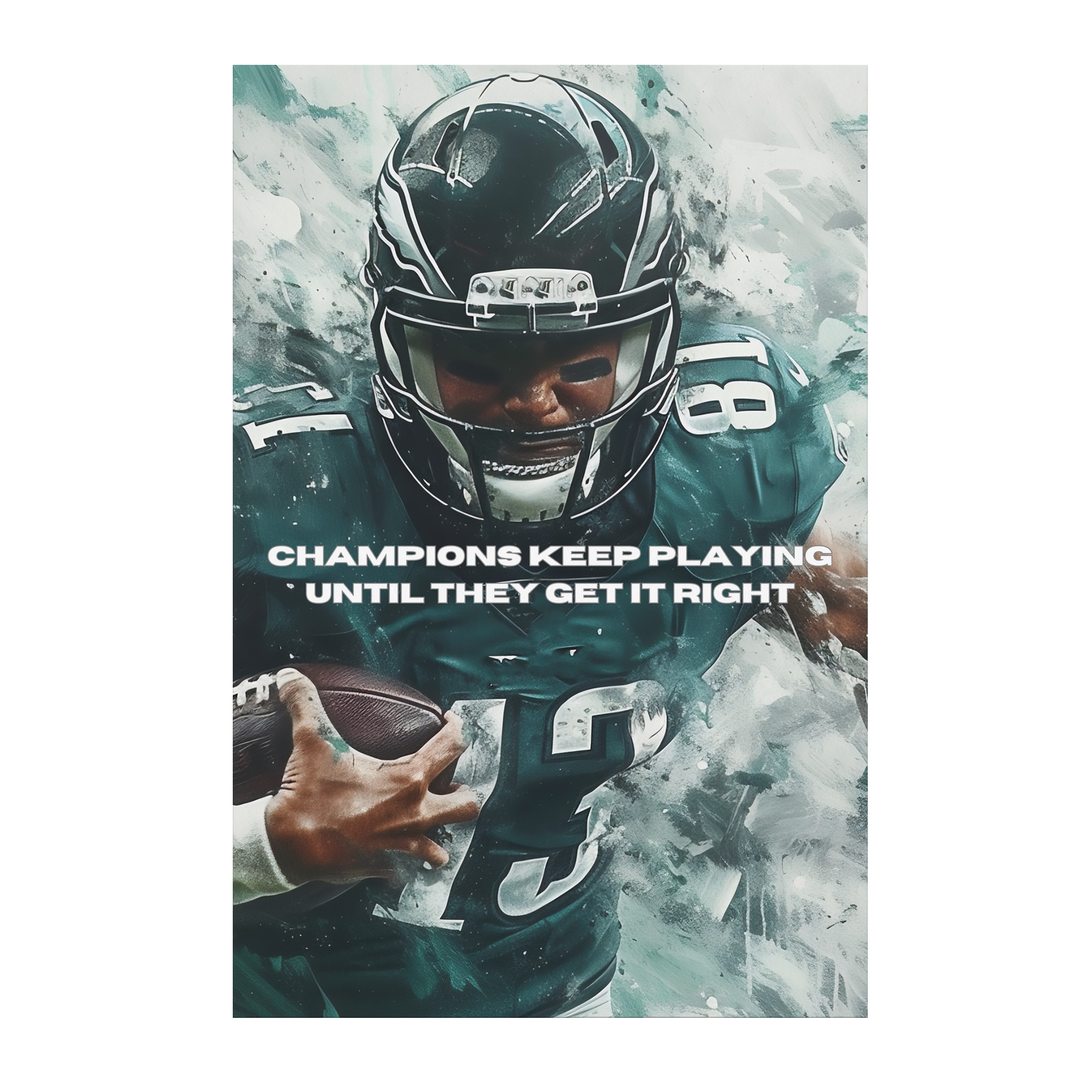 Poster: 24" x 36" motivational football player Wall Art AnywherePOD