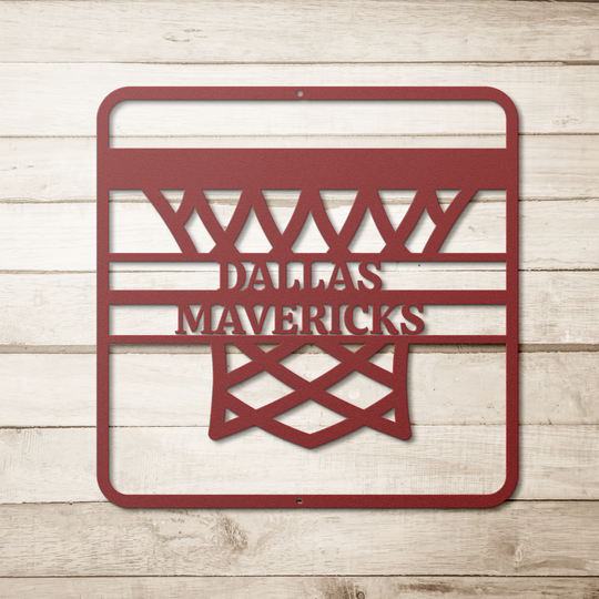 Customizable Metal Basketball Hoop Wall Art