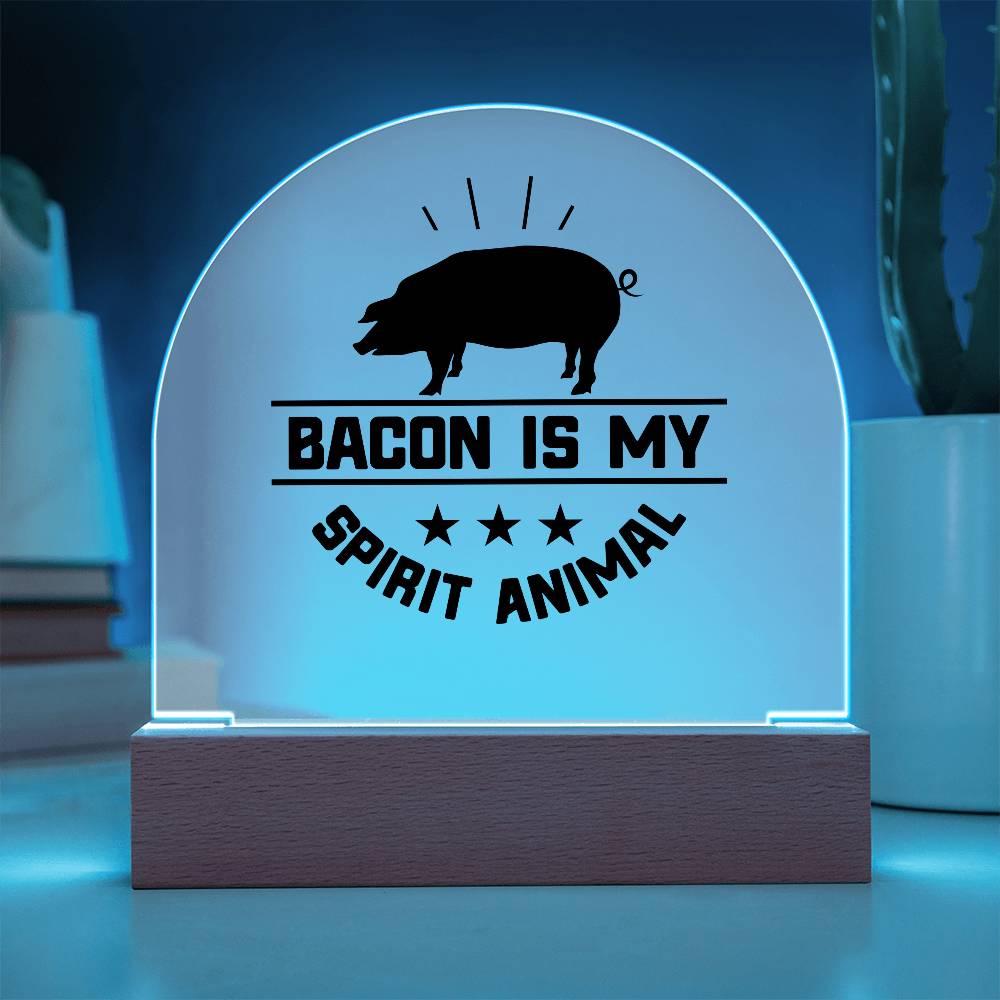 humorous acrylic art Bacon is my spirit animal - Tailored Wall Expressions