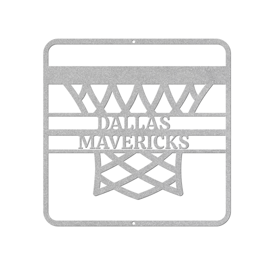 Customizable Metal Basketball Hoop Wall Art