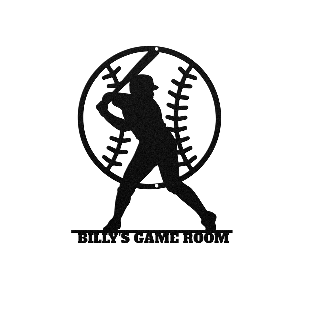 Baseball Metal Wall Art - Personalized Home Decor