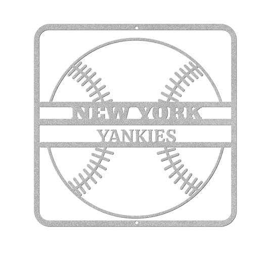 Custom Metal Baseball Sign - Rustic Sports Decor