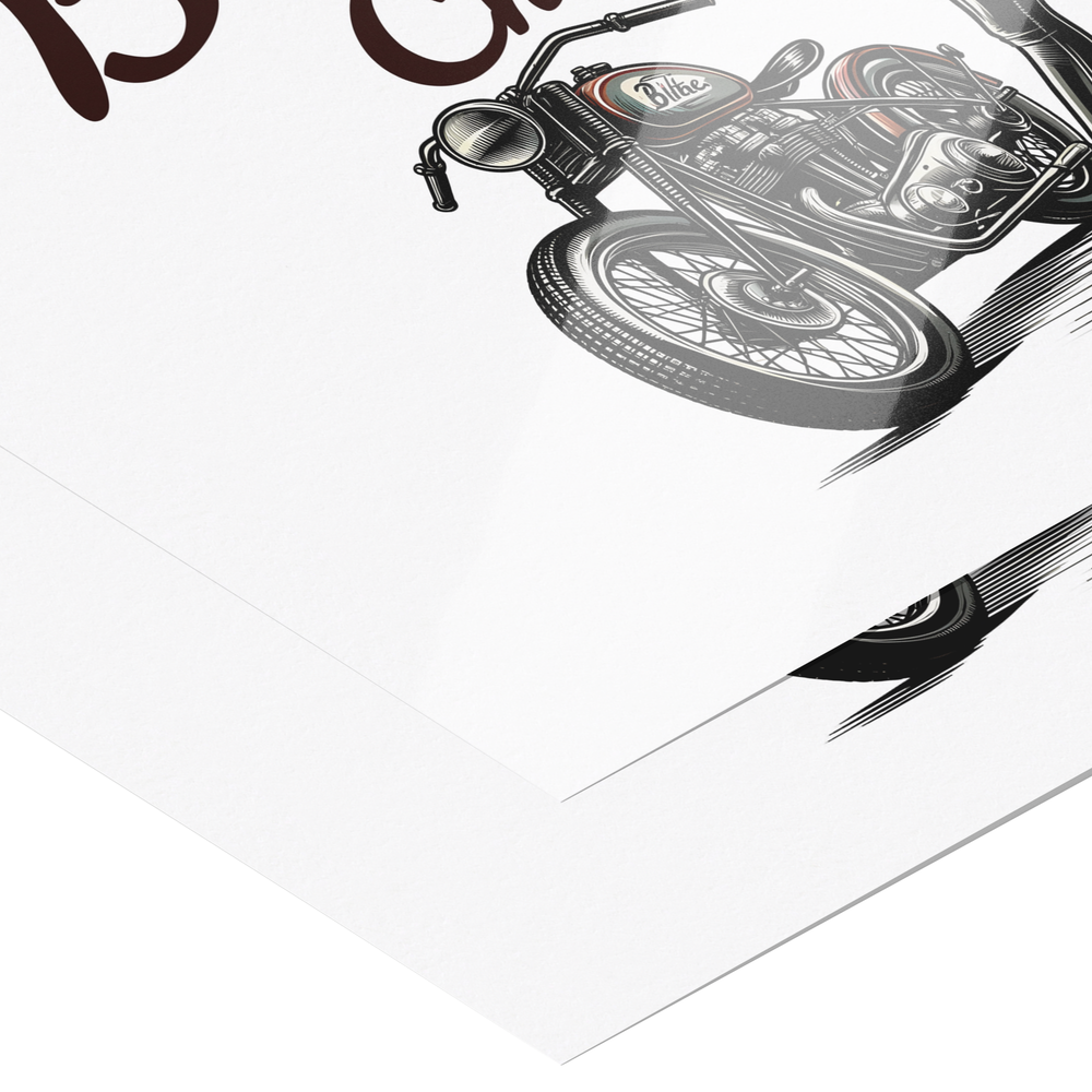 Retro ,Vintage Biker Chic Pinup Girl Poster: 24x18