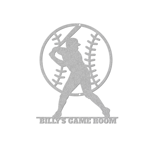 Baseball Metal Wall Art - Personalized Home Decor