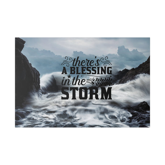 Religious Quote on stretched matte canvas .Faith inspired Canvas Printify 18″ x 12″ (Horizontal) 0.75''