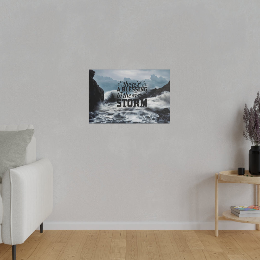 Religious Quote on stretched matte canvas .Faith inspired Canvas Printify