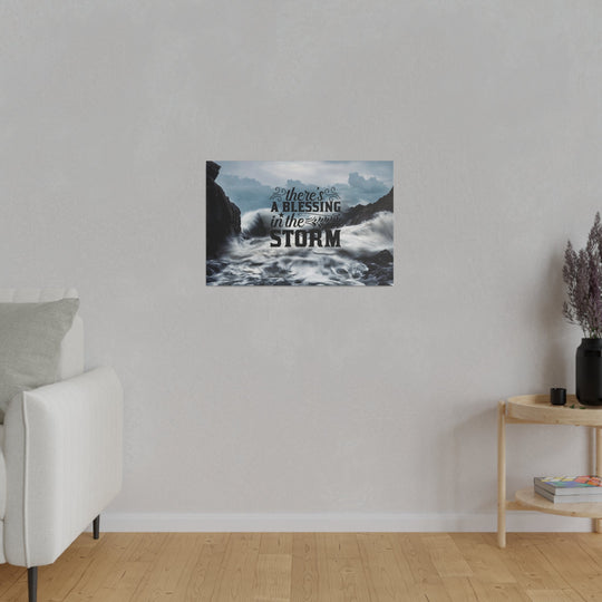 Religious Quote on stretched matte canvas .Faith inspired Canvas Printify