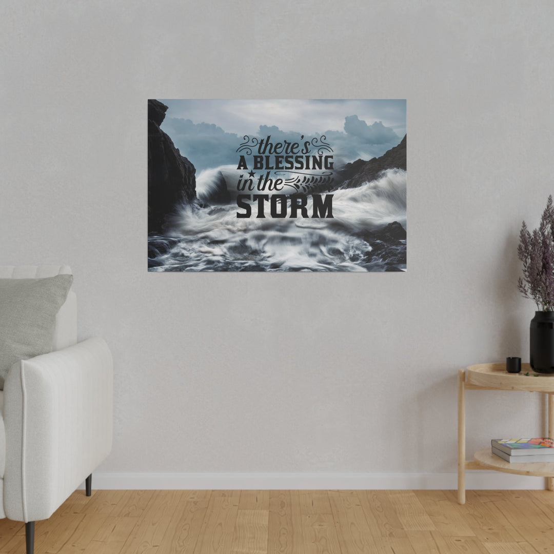 Religious Quote on stretched matte canvas .Faith inspired Canvas Printify