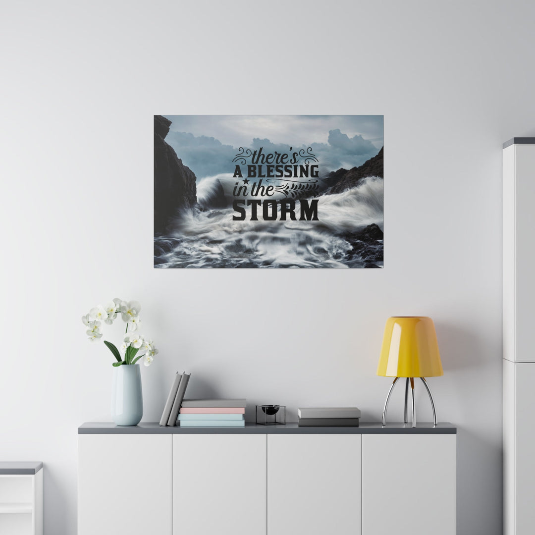 Religious Quote on stretched matte canvas .Faith inspired Canvas Printify 12" x 9" (Horizontal) 0.75''