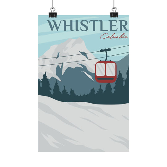Vintage Retro Travel Poster - Whistler