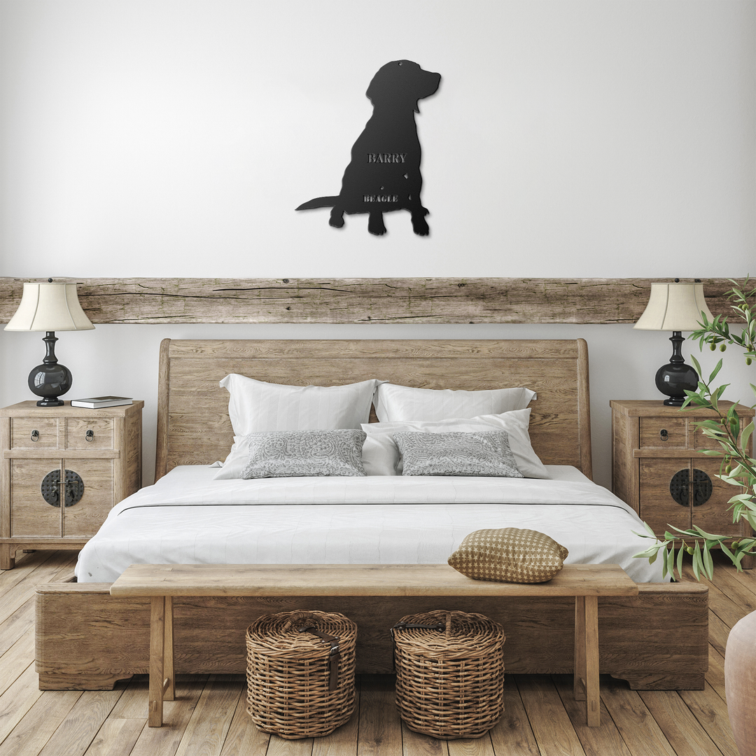 Personalized Beagle Metal Sign - Custom Outdoor Home Decor