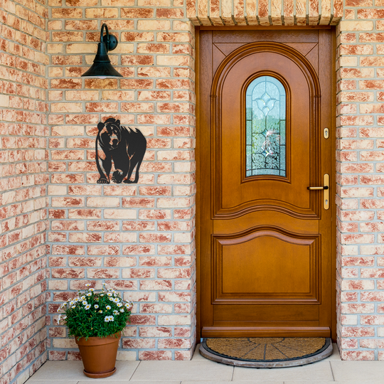 Die-Cut Metal Signs featuring  a bear image