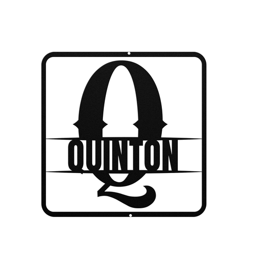 split monogram Q personalized