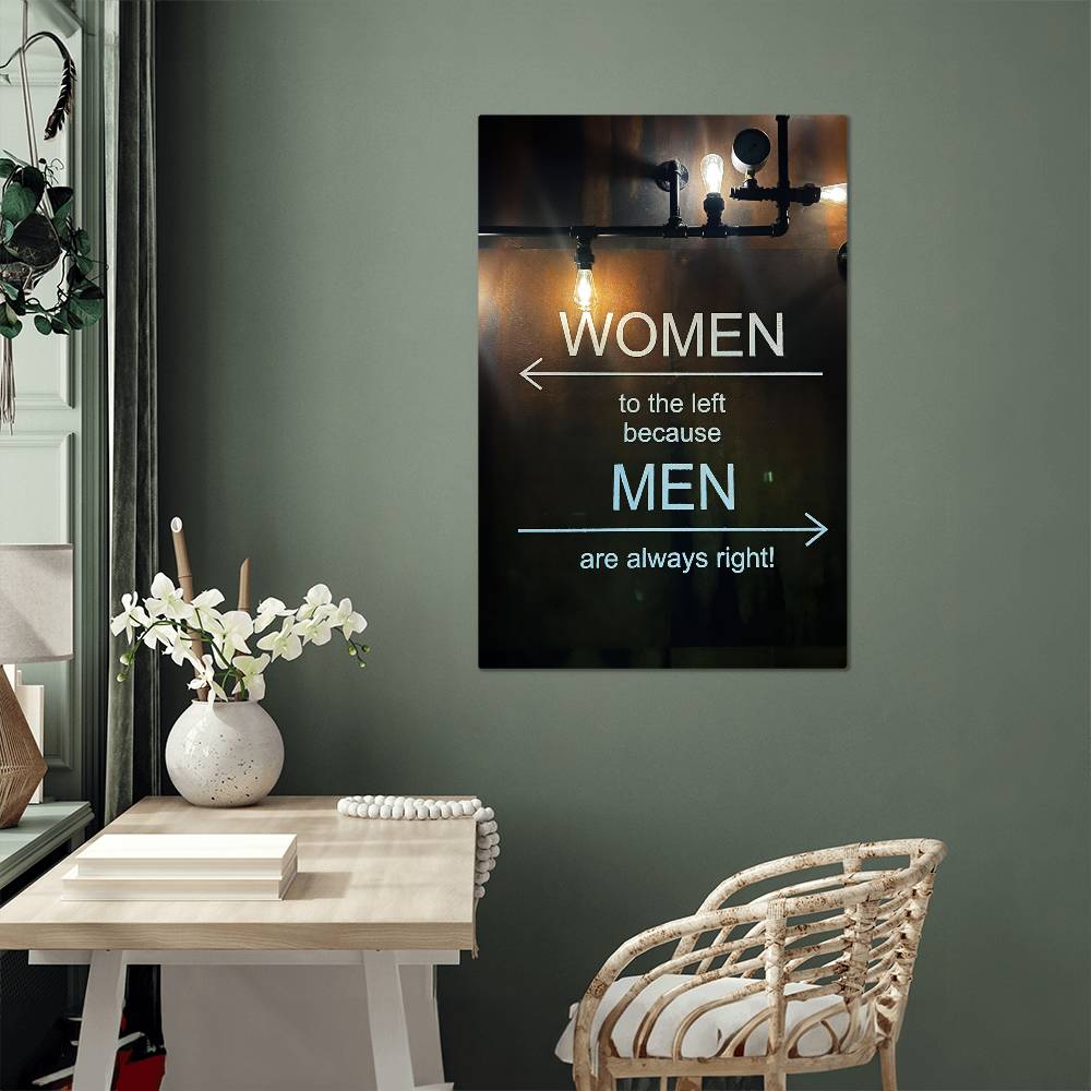 Bathroom Humor Metal Art - Funny Restroom Decor