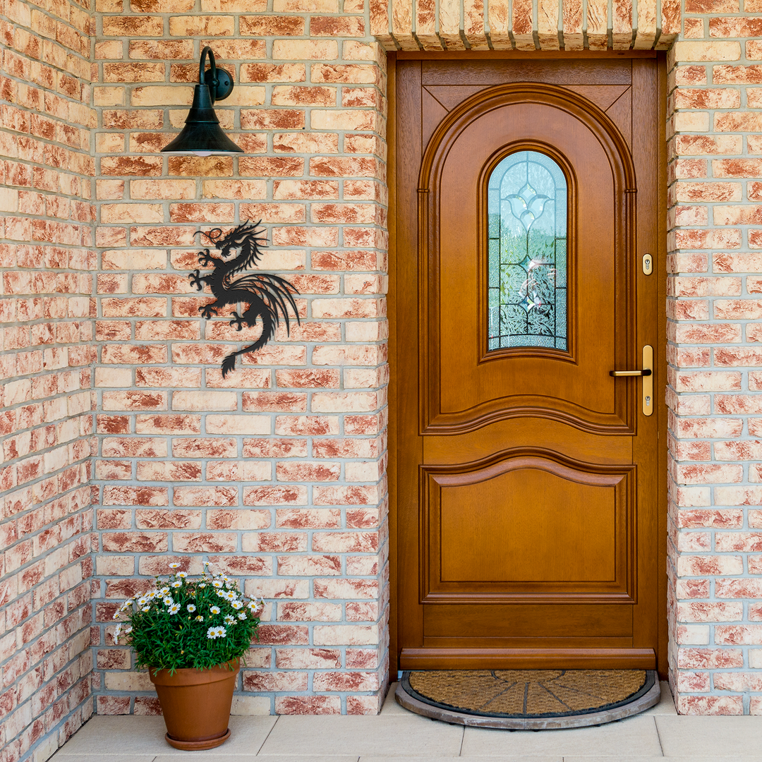 Elegant Metal Dragon Wall Art Decor