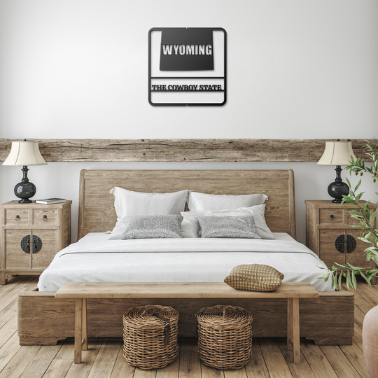 Wyoming Metal Home Sign - Personalized Steel Wall Art