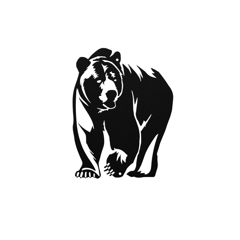 Die-Cut Metal Signs featuring  a bear image