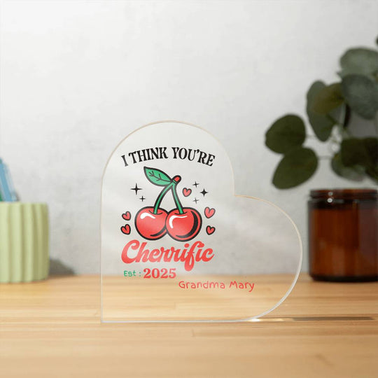 Cherry,valentineAcrylic Heart Plaque personalized plaque