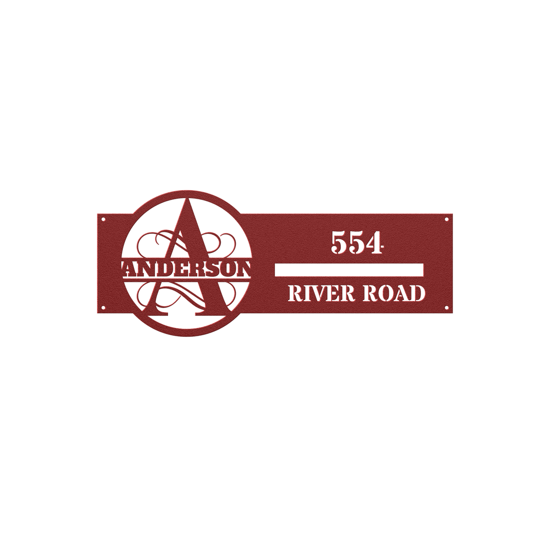 A Personalized Metal Address Sign for Home - Custom Decor