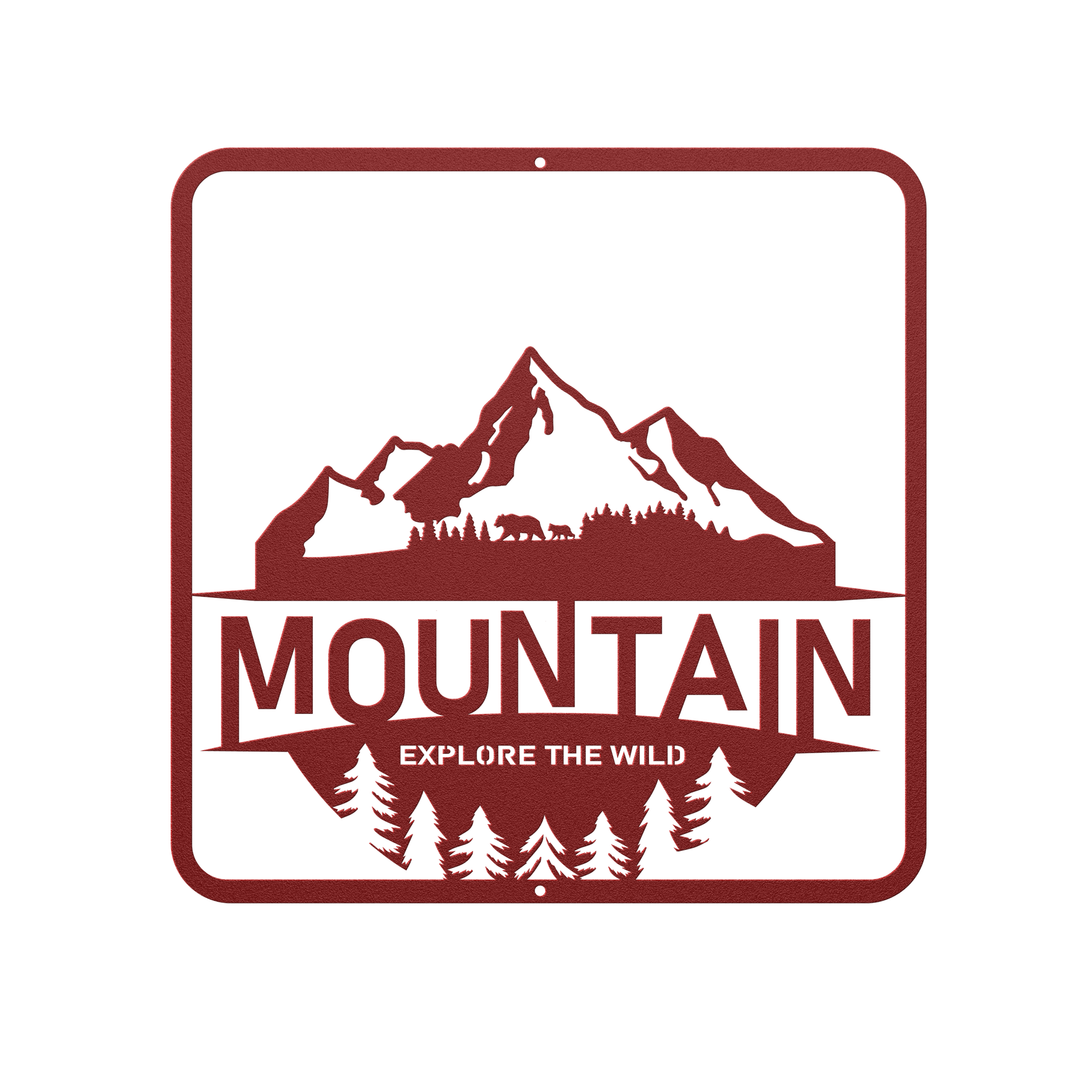 Adventure Metal Signs with a mountain image Wall Art AnywherePOD