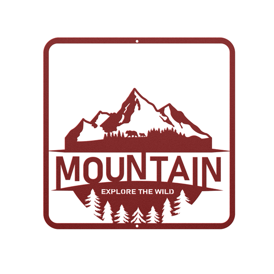 Adventure Metal Signs with a mountain image Wall Art AnywherePOD