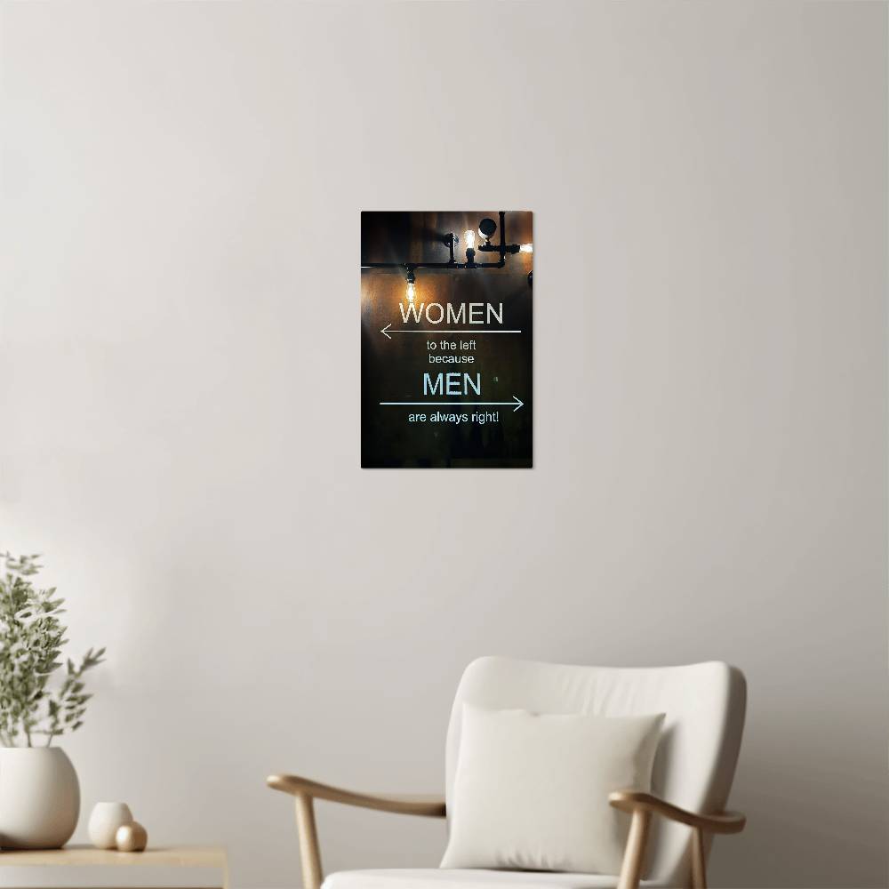 Bathroom Humor Metal Art - Funny Restroom Decor