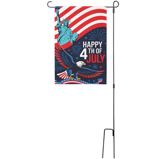 Statue of Liberty and 4th of July Garden Flag