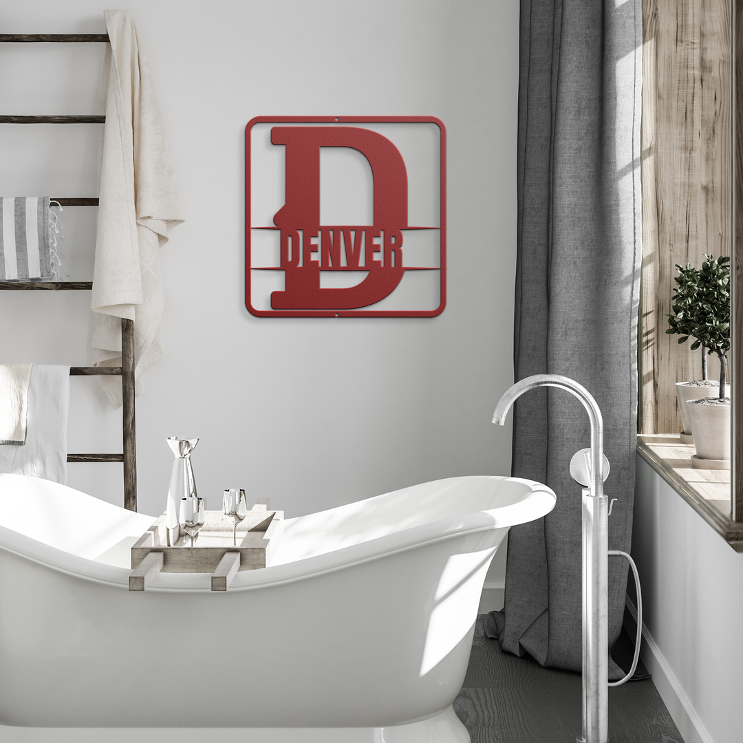 split monogram D personalized