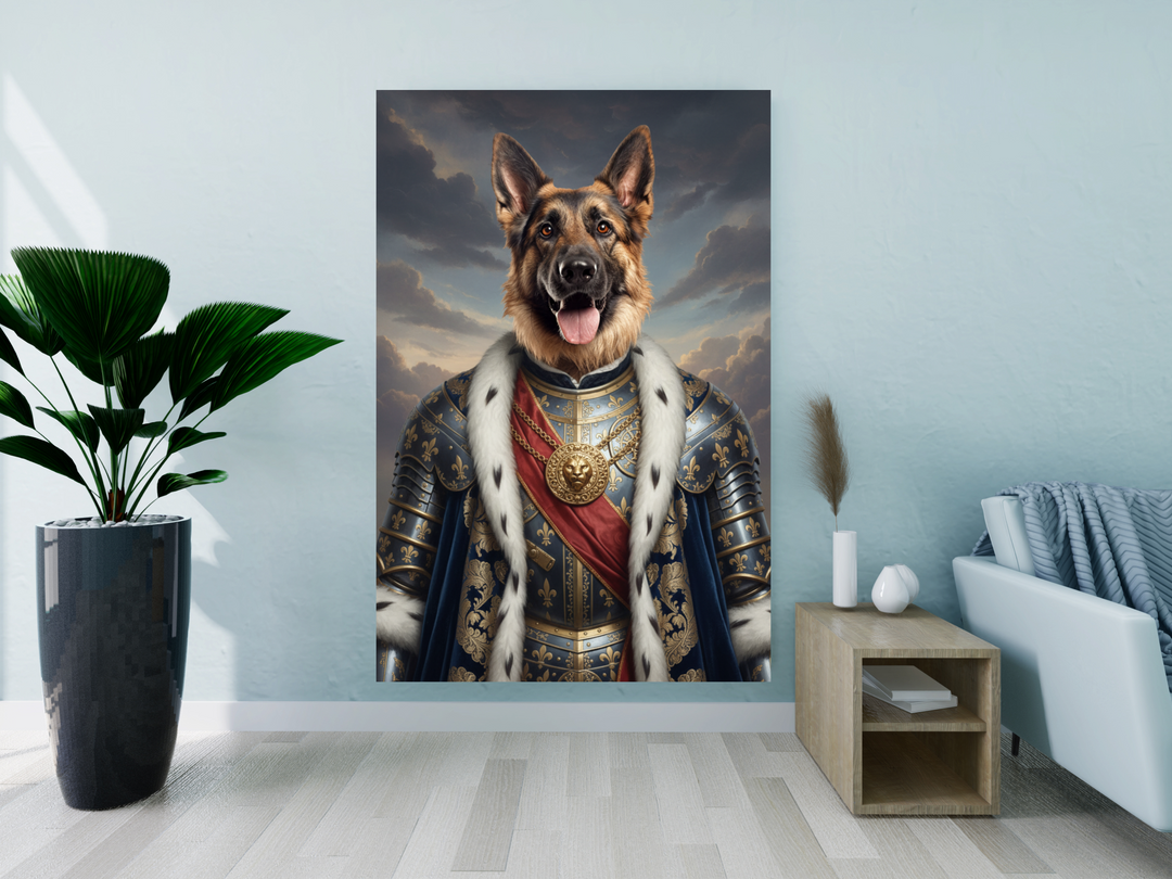Regal Dog Canvas Art – Noble Pet Portrait