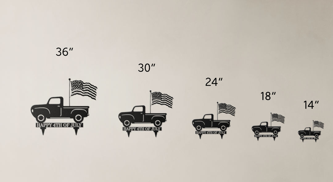 Die-Cut Metal Yard Sign, Independence, 4th of July